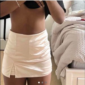 Forever 21 Cream Mini Skirt
